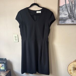 M.M. LaFleur Black Wool Blend Sheath Career Pencil Dress Size 14